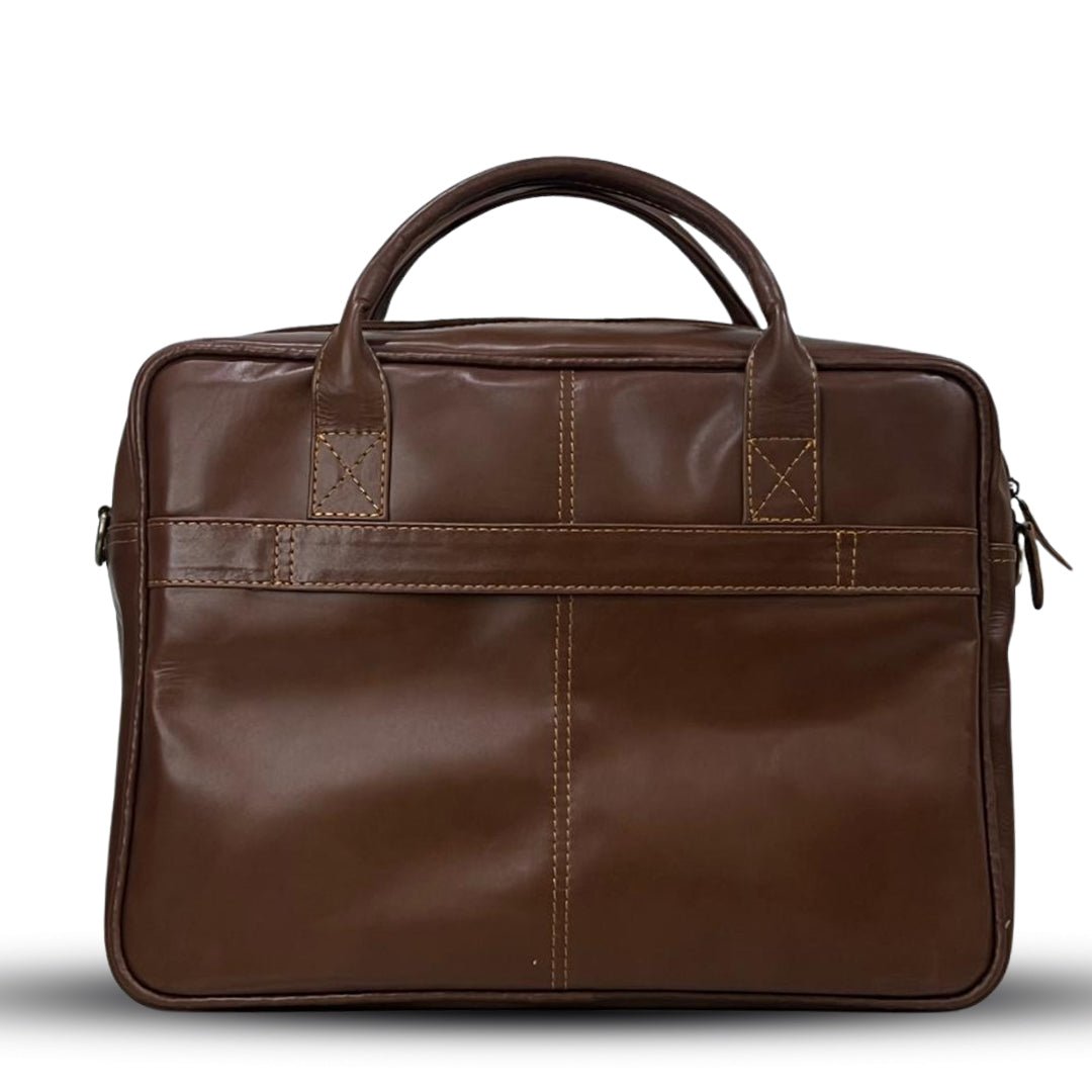 Laptop Bag with 1 Large Front Pocket Brown - Bag X