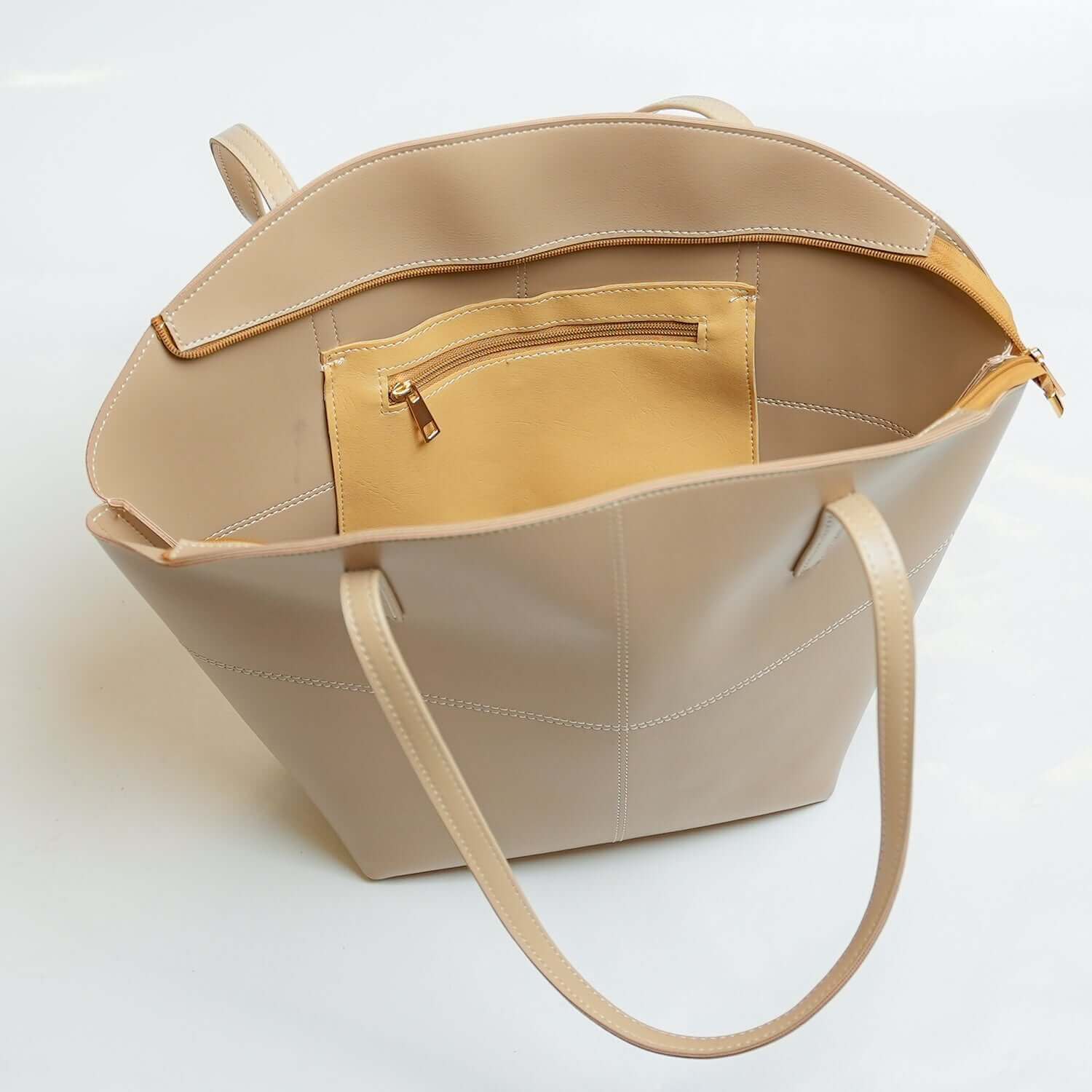 TOTE SHOULDER BEIGE - LEFTOVER