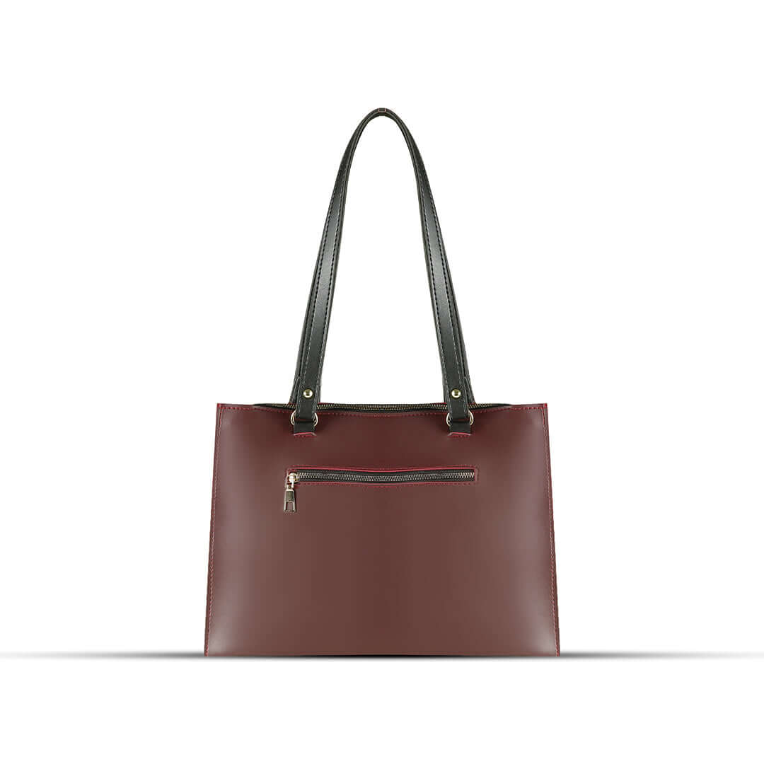 Arya Maroon - Leftover women's shoulder bag in maroon by Bag X