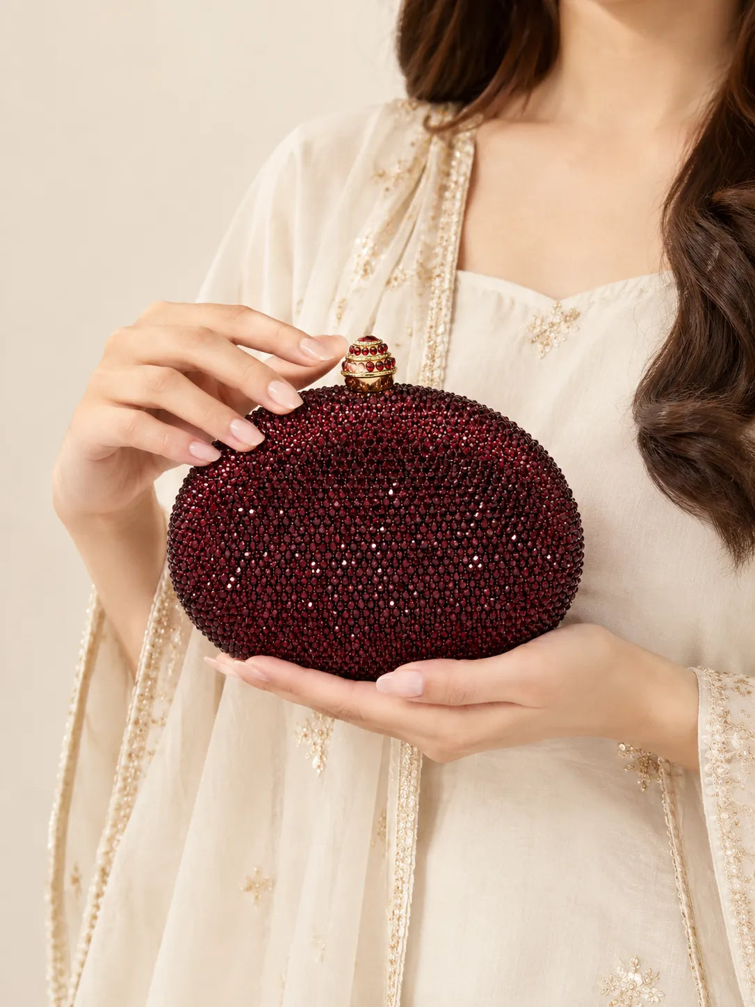 Oval Burgundy