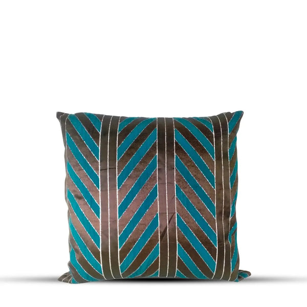 Chevron Stripe Velvet Decorative Cushion