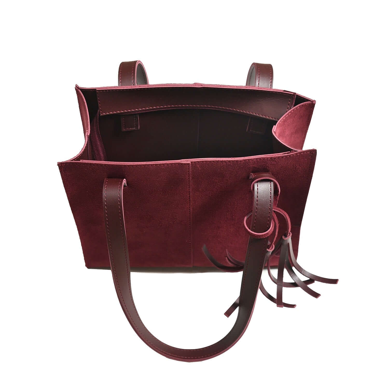 SUEDE MAROON BAG - Bag X