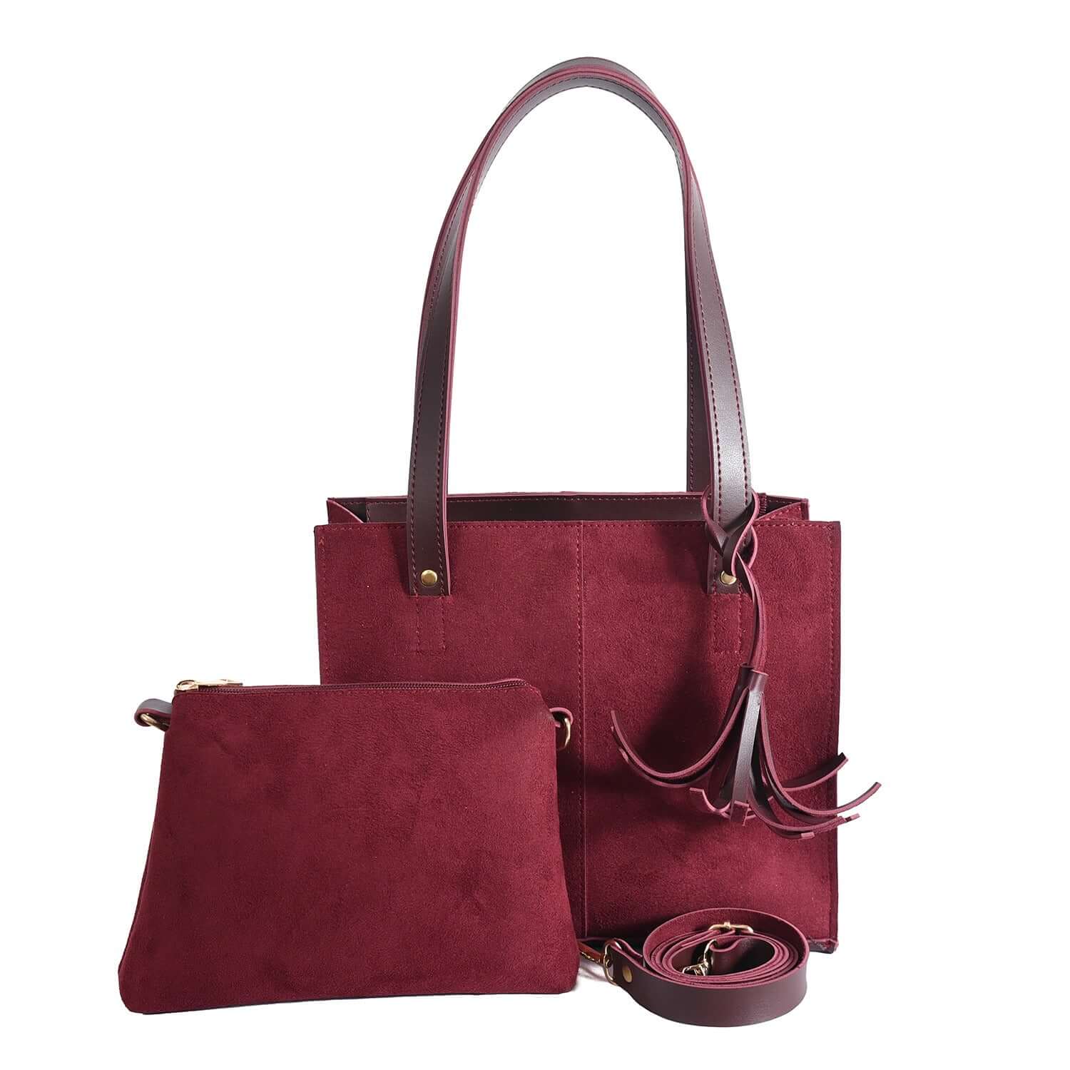 SUEDE MAROON BAG - Bag X