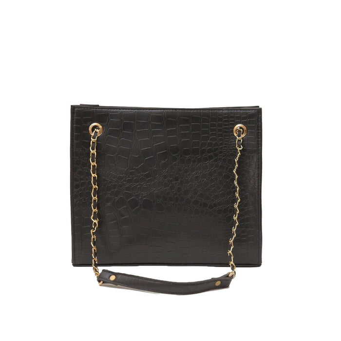Crocodile Tote Black