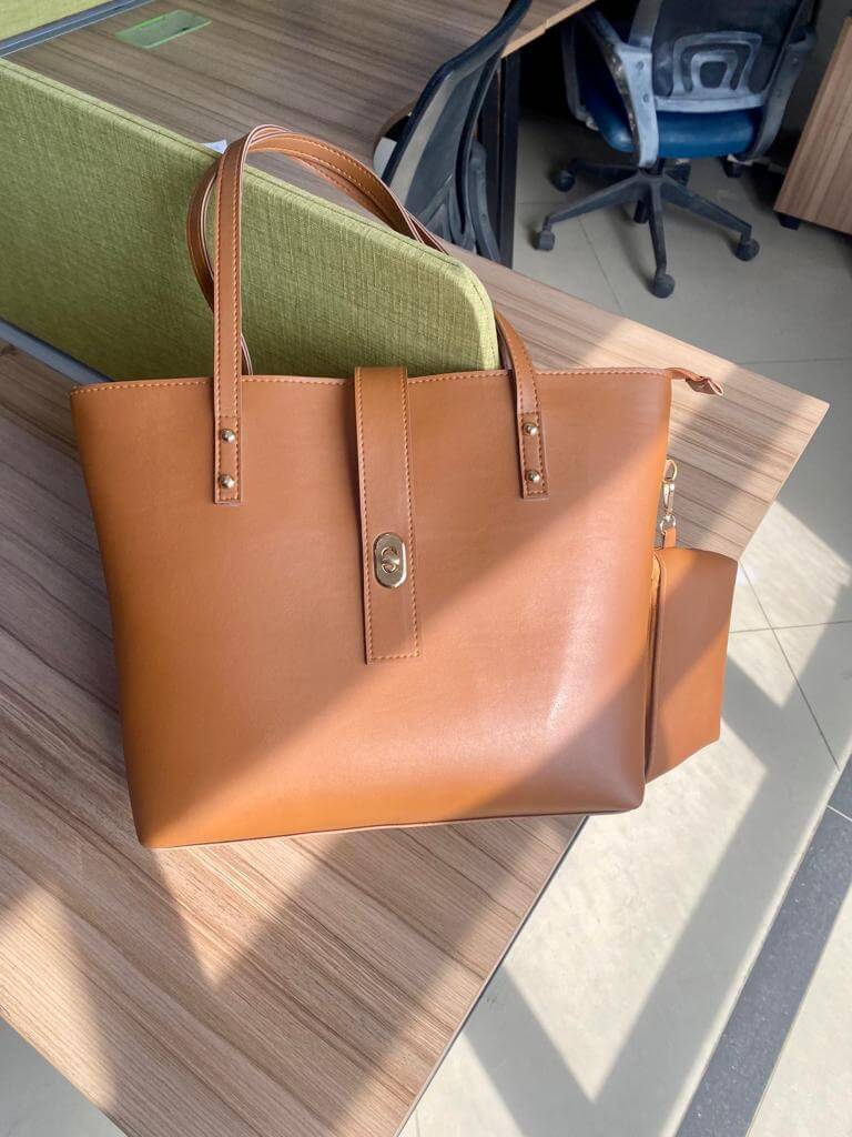 caramel brown bag