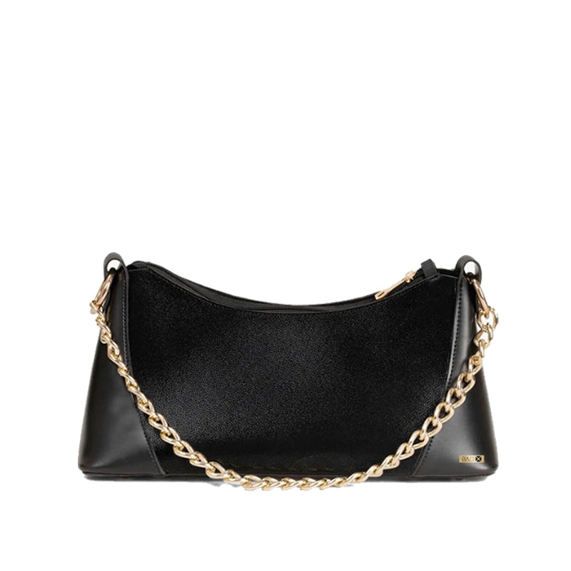 Crescent Suede Black Handbag