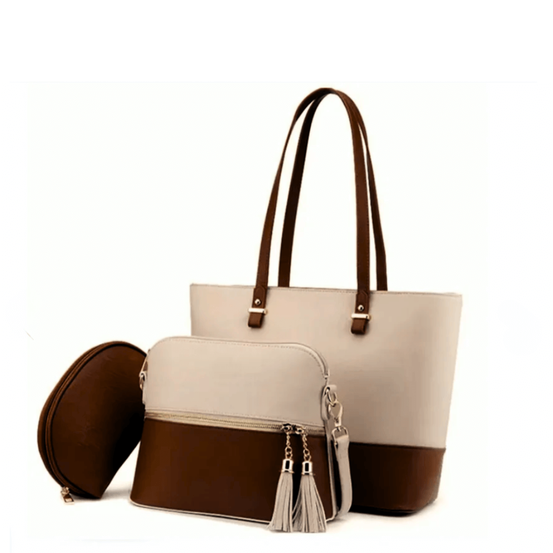 Grace Beige / Choco women's crossbody bag in choco by Bag X