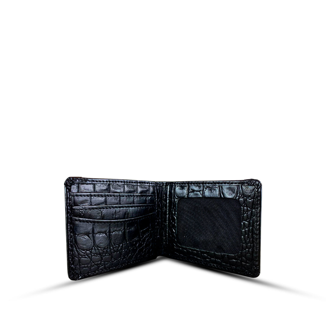 Bi-fold Leather Wallet $ Black