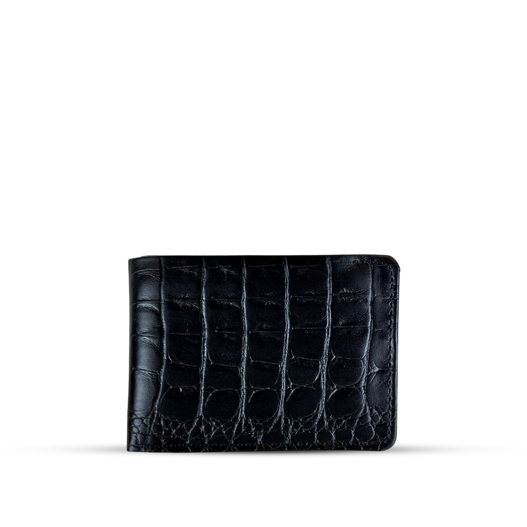 Bi-fold Leather Wallet $ Black