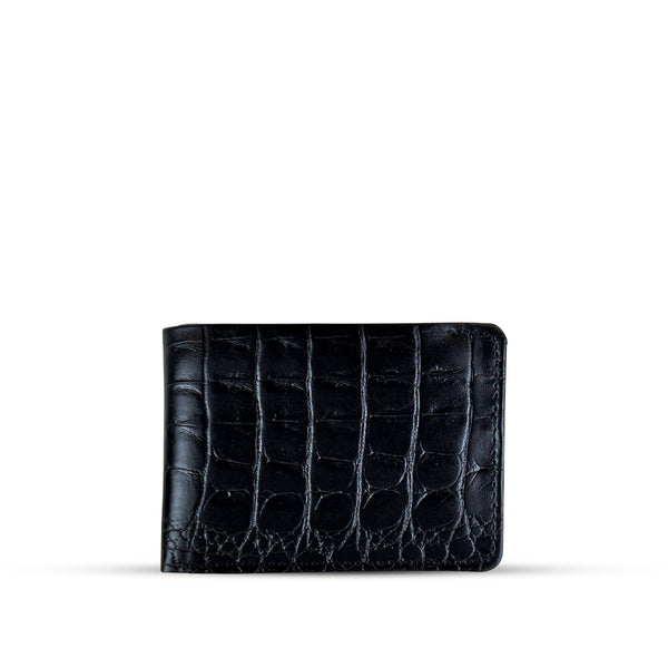 Bi-fold Leather Wallet $ Black
