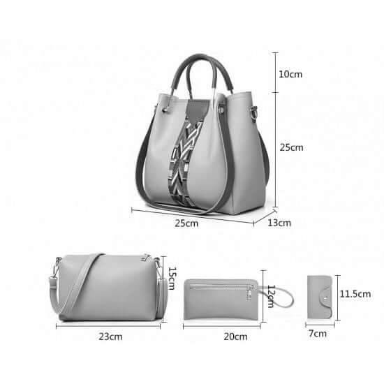 Capri 4 Pcs Brown - Leftover women's crossbody bag in brown by Bag X