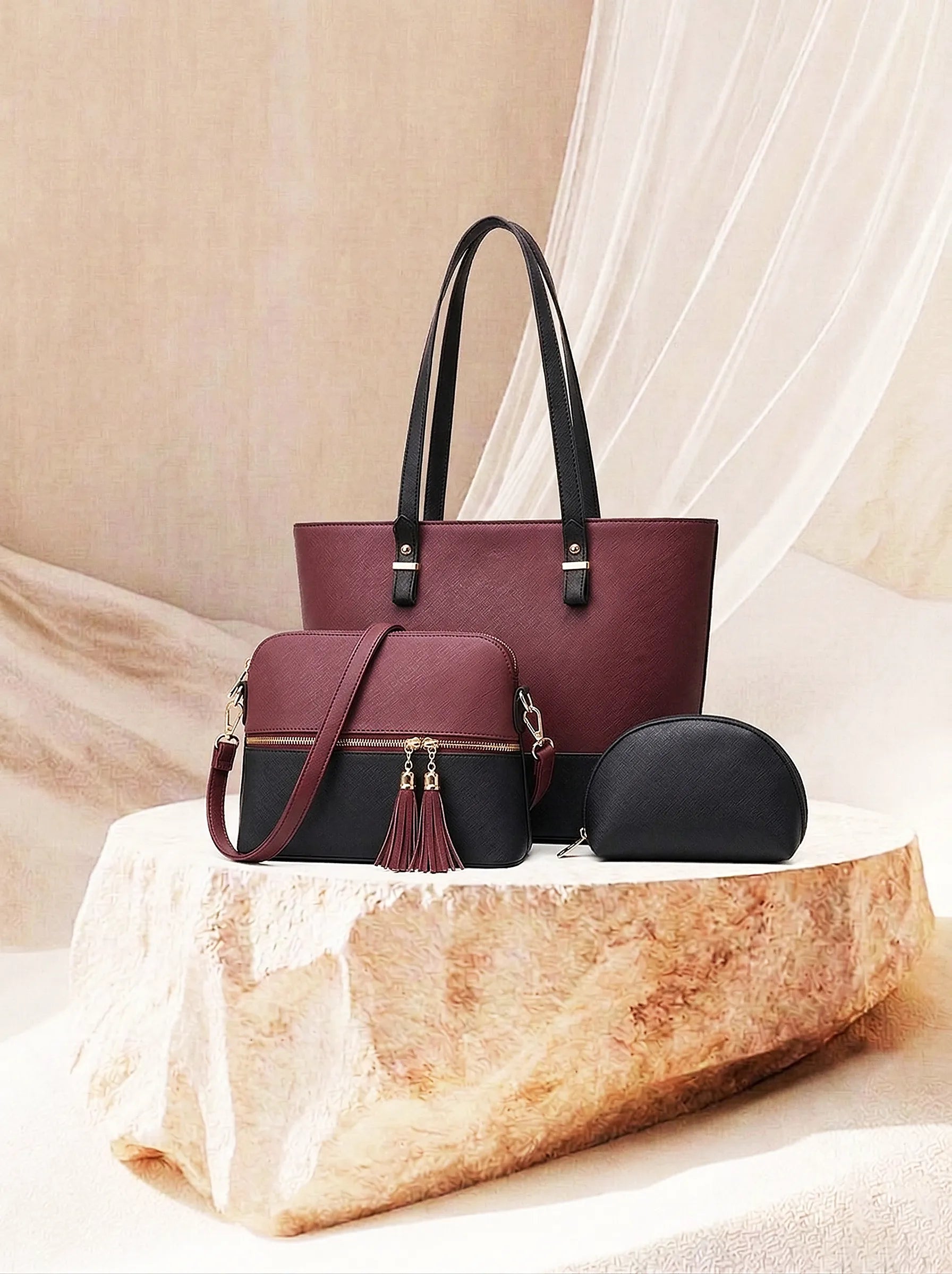 GRACE MAROON / BLACK